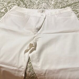 Talbots Classic White Trousers